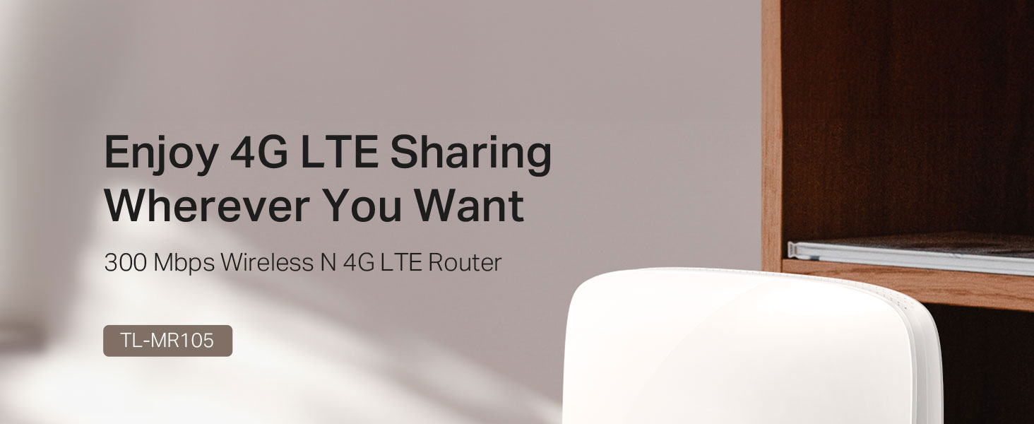 300 Mbps Wireless N 4G LTE Router, Plug a SIM card and play, 4G network, Wi-Fi router mode