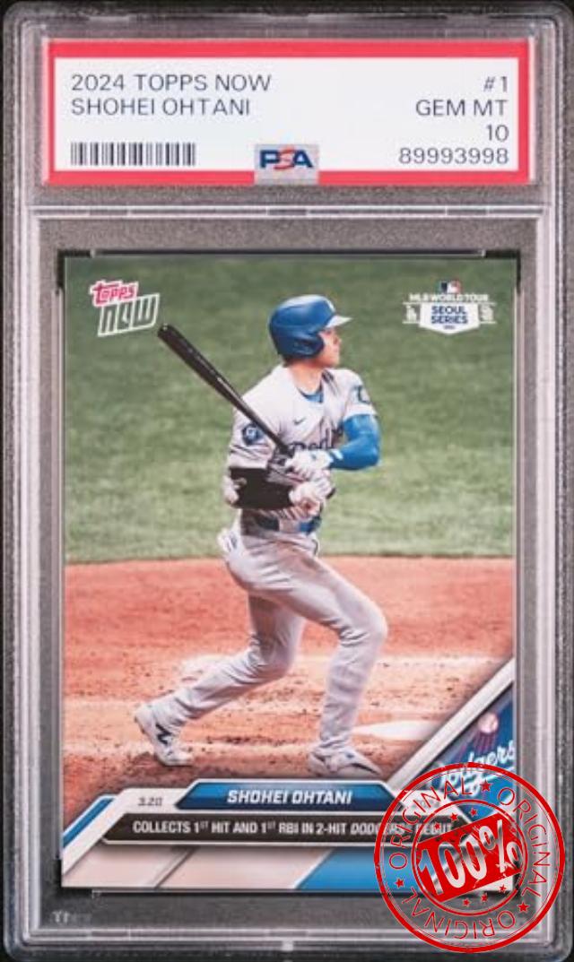Graded 2024 Topps Now Shohei Ohtani #1 Baseball Card PSA 10 Gem Mint