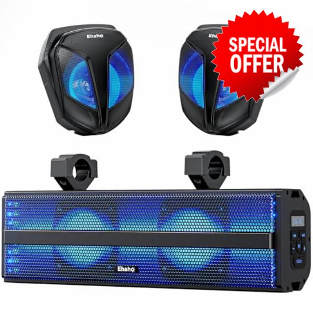 2.1CH Stereo UTV Sound Bar(Subwoofer) and 2X Speakers