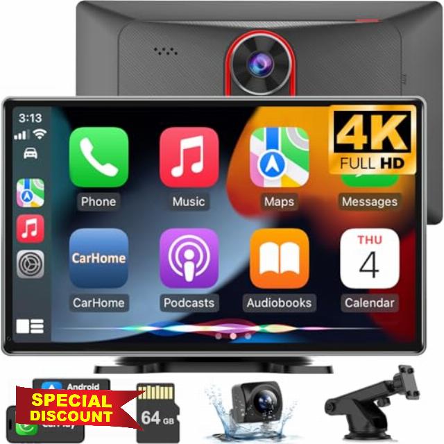 9'' Wireless Apple Carplay Screen for Car