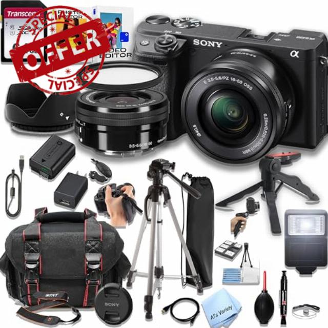 Sony a6400 Mirrorless Camera with 16-50mm Lens + 64GB Memory