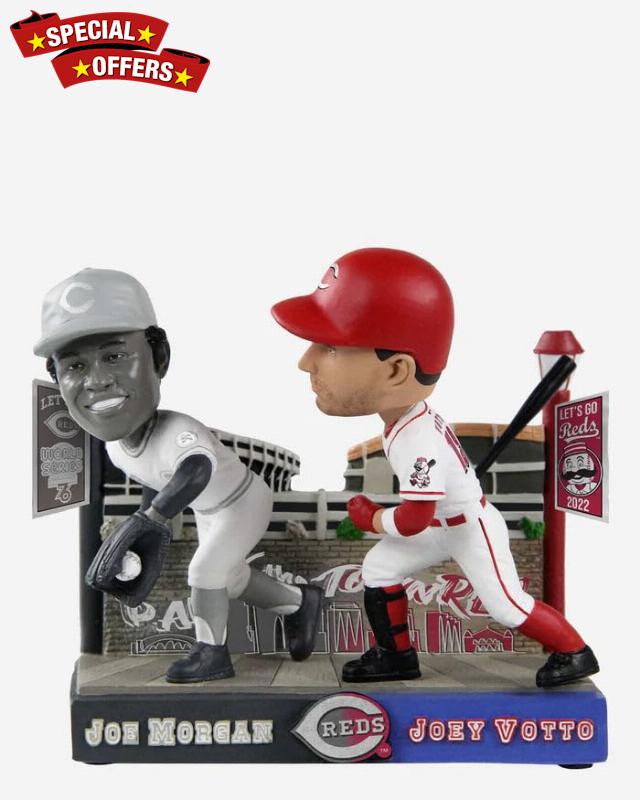 Joe Morgan & Joey Votto Cincinnati Reds Then And Now Bobblehead MLB Baseball