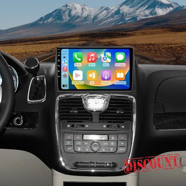 4GB+32GB Car Stereo Upgrade Radio for Dodge Grand Caravan 2008-2020 Chrysler Town & Country 2011-2016 Radio Replacement Stereo with Wireless CarPlay&Android Auto DSP 5GWiFi SWC GPS FM RDS DSP