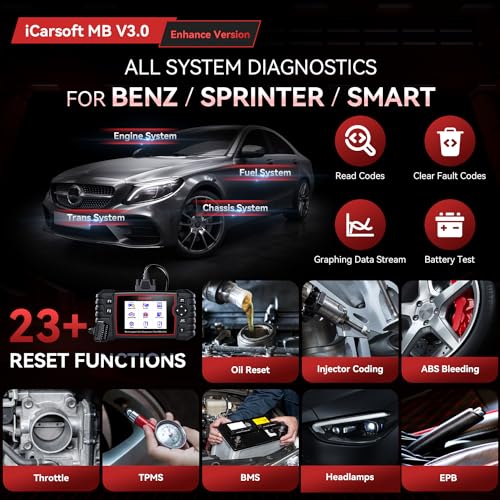iCarsoft MB V3.0(Enhance Version) 28+ Reset Service OBD2 Full System Scanner