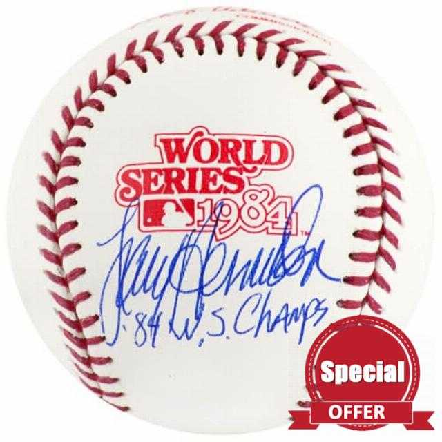 Larry Herndon Signed 1984 World Series (Tigers) Baseball w/84 WS Champs