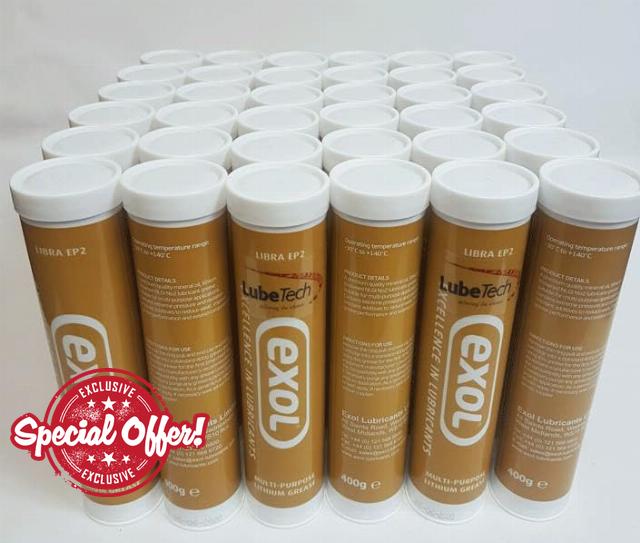 EXOL LITHIUM EP2 MULTIPURPOSE GREASE 400GM BOX OF 36 CARTRIDGES