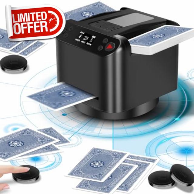 Automatic Card Shuffler and Dealer 2-in-1