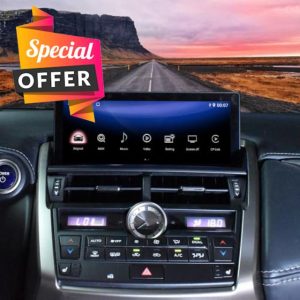 10.25 Inch Android 13 Car Radio Dual System for Lexus NX NX200 NX200T 300H 2014 2015 2016 Multimedia Player CarPlay GPS Navigation WIFI DSP Touch Screen (14-16 Rotary Knob Joystick)