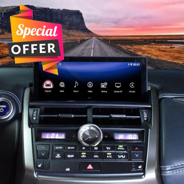 10.25 Inch Android 13 Car Radio Dual System for Lexus NX NX200 NX200T 300H 2014 2015 2016 Multimedia Player CarPlay GPS Navigation WIFI DSP Touch Screen (14-16 Rotary Knob Joystick)