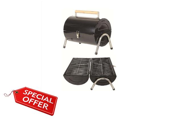 Hampton & Stewart New BBQ Barbecue Outdoor Garden Patio Charcoal Party Cooking Large Pit Grill (Portable Barrel BBQ)