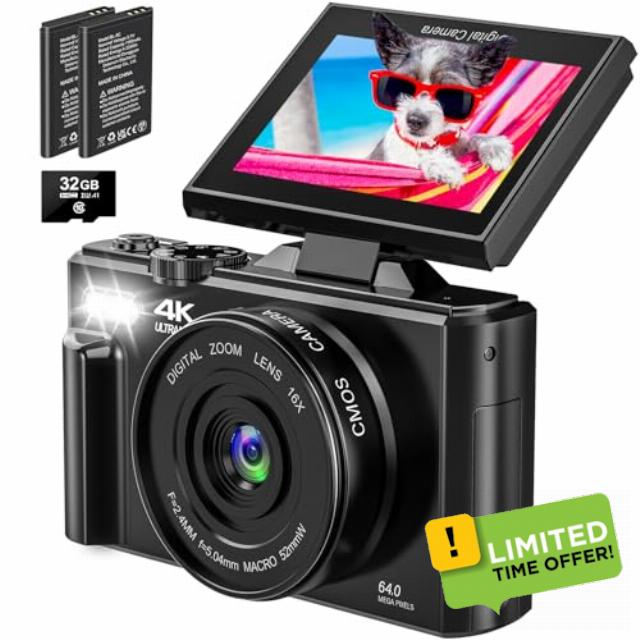 4K Digital Camera for Photography