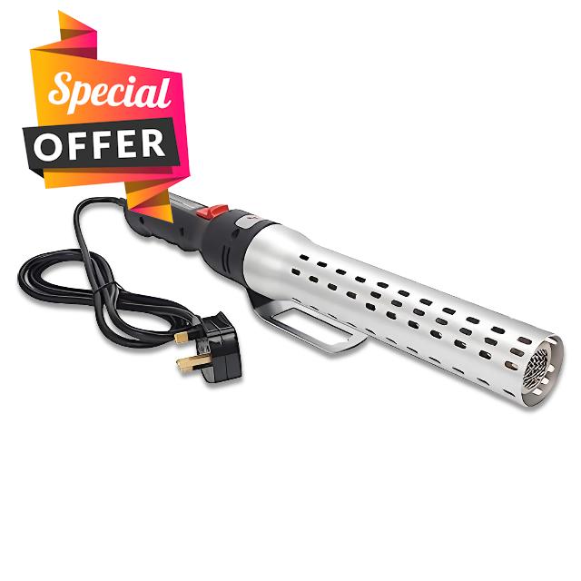 Generic Silver Electric Charcoal Fire Starter BBQ Lighter 2000W Powerful and Quick Fire Igniter Perfect for Stove