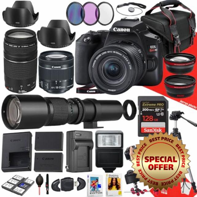 Canon EOS Rebel SL3 DSLR Camera with EF-S 18-55mm f/4-5.6 is STM