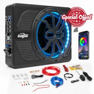 10" 800w Slim Under Seat Subwoofer with Built-in Amp Combo