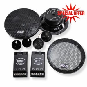RIOT Series 6.5" 150 Watt RMS 4-Ohm 2-Way Component Set w/ 1" Tweeters & Crossovers RIOT61