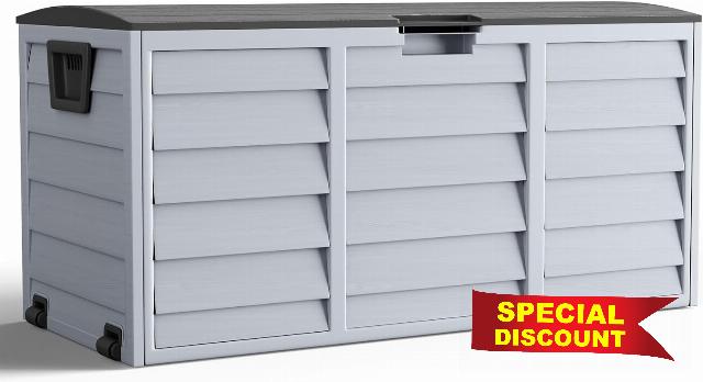 EAZILIFE 290L Garden Storage Box Outdoor Indoor Plastic Store Box Waterproof