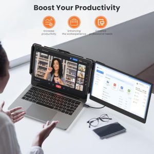 14" FHD 1080P IPS Laptop Monitor Extender