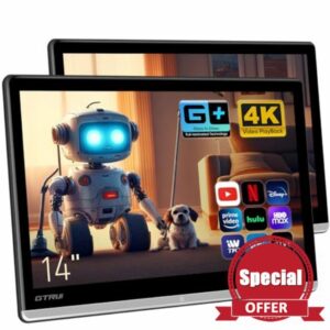 14 Inch 4K Video Android Portable Car TV Headrest Monitor Tablet for Back Seat with WiFi Bluetooth