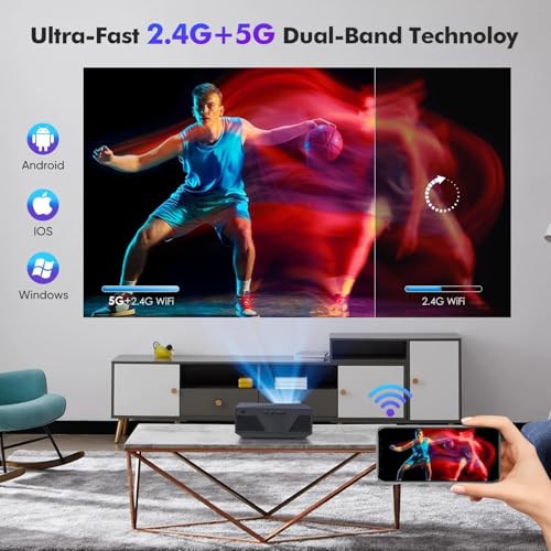 Portable Outdoor Movie TV Projector 300"