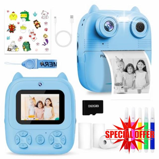 Terawetre Kids Camera Instant Print