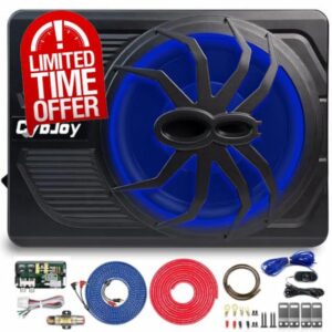 10" Slim Under Seat Car Subwoofer 800W Car Subwoofers Built-in Amplifier
