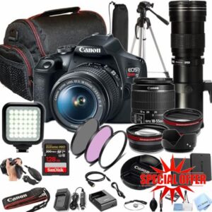 Canon EOS Rebel T7 w/ 18-55mm Lens + 420-800mm Super Telephoto Lens + 128GB Extreme Speed Card