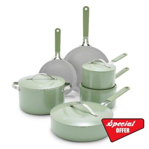 GreenLife Dream 10-Piece Ceramic Nonstick Cookware Set