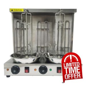 110V Electric Commercial Shawarma Machine 3.6KW With 3 Burns Vertical Broiler Kebab Gyro Grill Machine Turkish Barbecue Machine