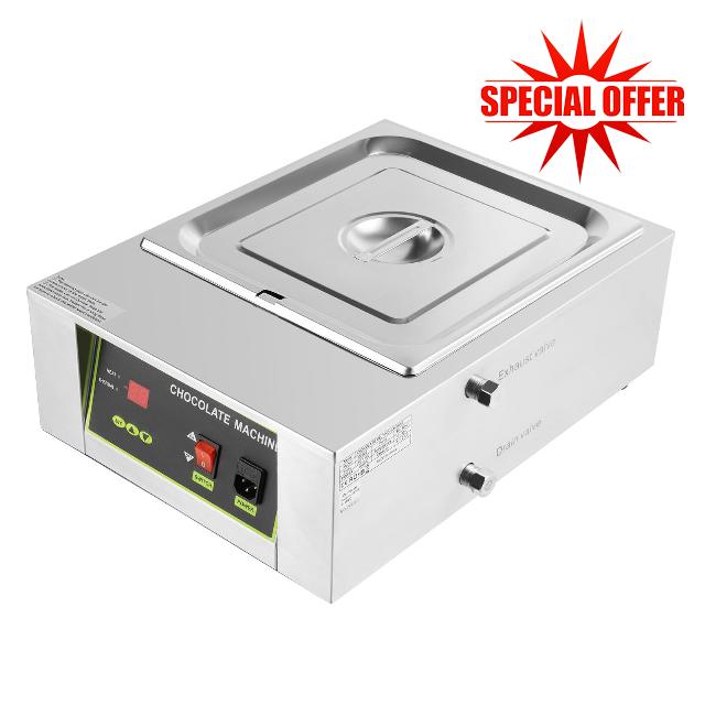 Commercial Chocolate Tempering Machine Electric Chocolate Melting Pot Stainless Steel Chocolate Melter Pots Melter 32℉-203℉ 1000