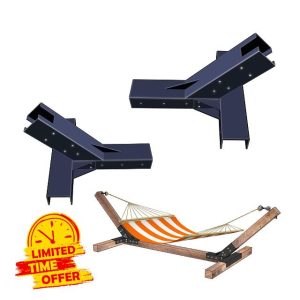 Hammock Stand Heavy Duty Base - Hammock Stand for Outside No Hammock No Wood-Post - DIY Hammock Stand Brackets 4x4 Lumber -Capacity 500 LBS -Including Screws