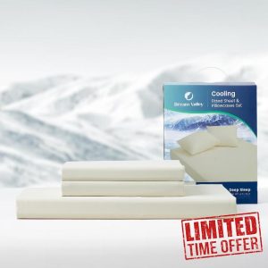 Dream Valley® King Size Cooling Fitted Sheet with 2 Pillowcases