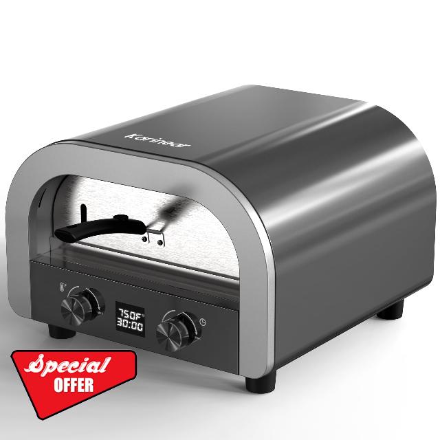 Electric Pizza Oven Indoor - Karinear 13 Inch Pizza Maker Machine for Home