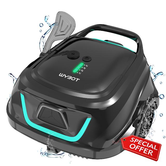 (2024 New) WYBOT A1 Cordless Pool Vacuum with Double Filters