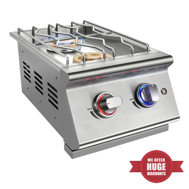 Livory Double Grilling Side Burners for Outdoor Kitchen