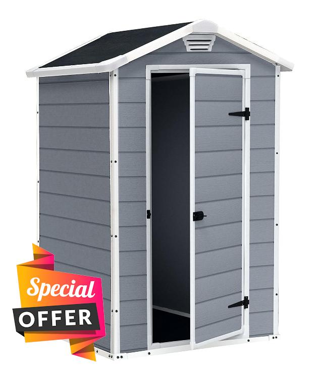DWA Manor 4x3 Garden Shed by Kete