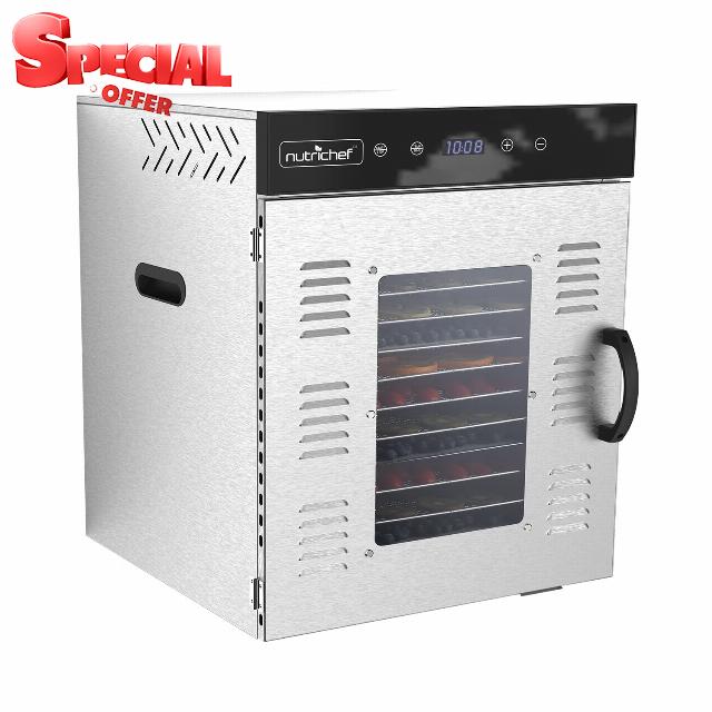 NutriChef Premium Food Dehydrator Machine - 1500 Watts