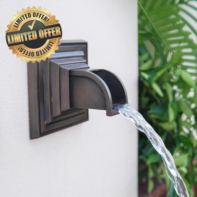 Solid Brass Waterfall Spout Scupper Made Exquisite Handcrafted