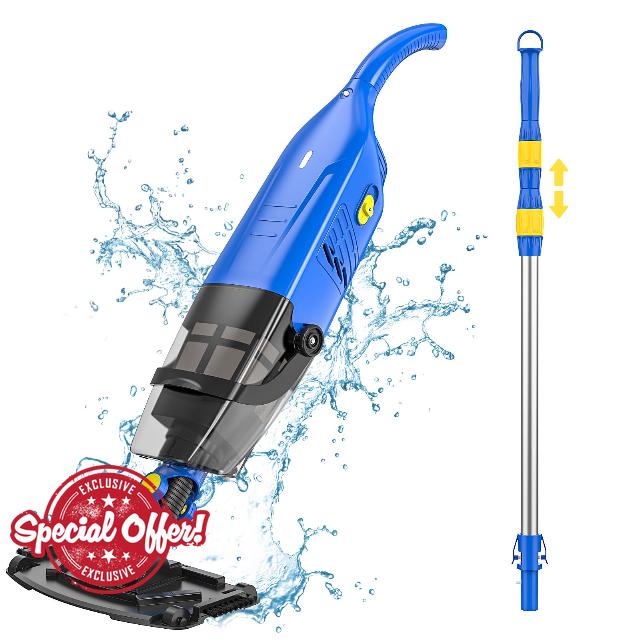 Handheld Pool Vacuum with 98" Telescopic Pole