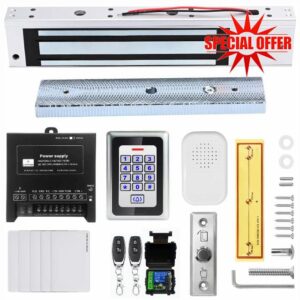 Access Control System 600lb Electric Magnetic door Lock Kit: RFID Keypad