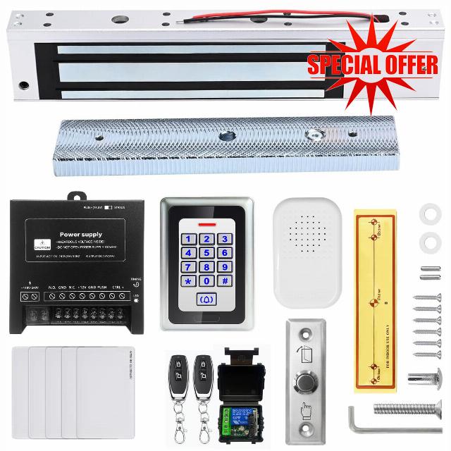 Access Control System 600lb Electric Magnetic door Lock Kit: RFID Keypad