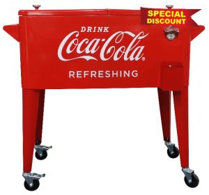Leigh Country CP 98123 Coca-Cola 80 Qt Retro Refreshing Rolling Cooler