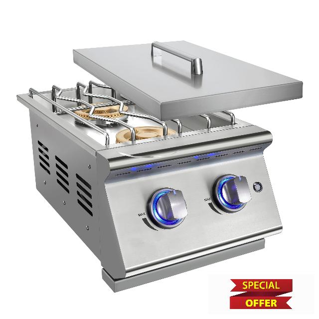 Livory Double Grilling Side Burners for Outdoor Kitchen