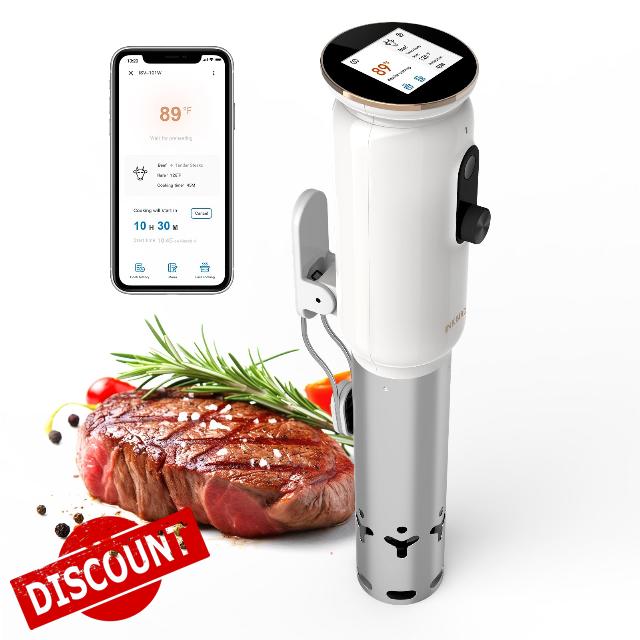 WiFi Sous Vide Cooker ISV-101W-INKBIRD 1000 Watts Sous Vide Machine Thermal Immersion Circulators 3D Water Circulation Heating with App Preset and Machine Recipes