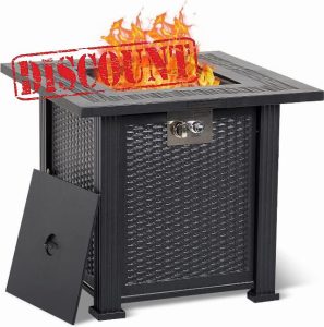 Propane Fire Pit Table - 28 Inch Rectangle Fire Table