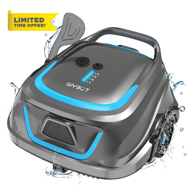 (2024 New) WYBOT A1 Cordless Pool Vacuum with Double Filters