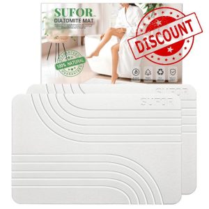 32"x20" Stone Bath Mat 2Pack