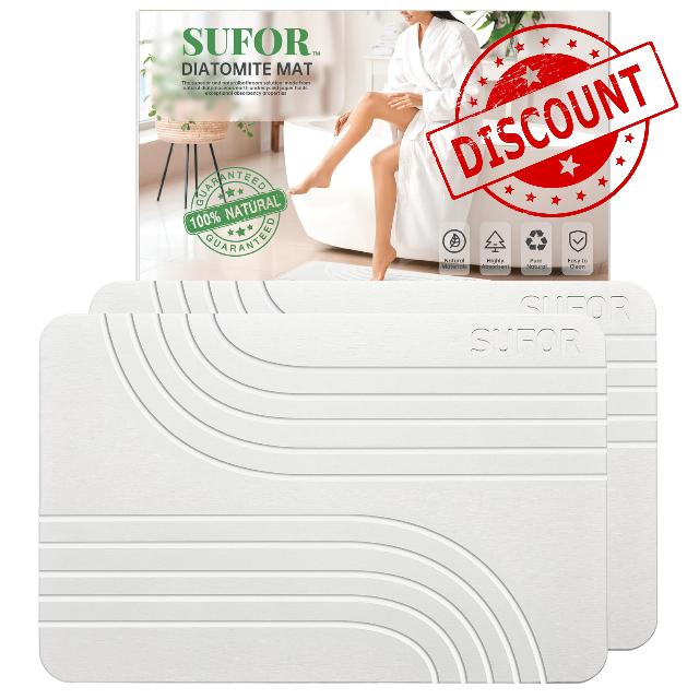 32"x20" Stone Bath Mat 2Pack