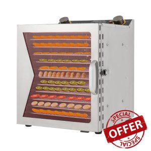 Stainless Steel Food Dehydrator with Adjustable Temperature Control