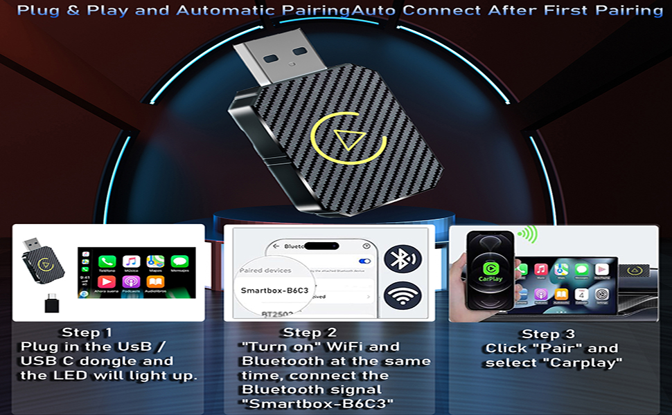 Wireless carplay adapter