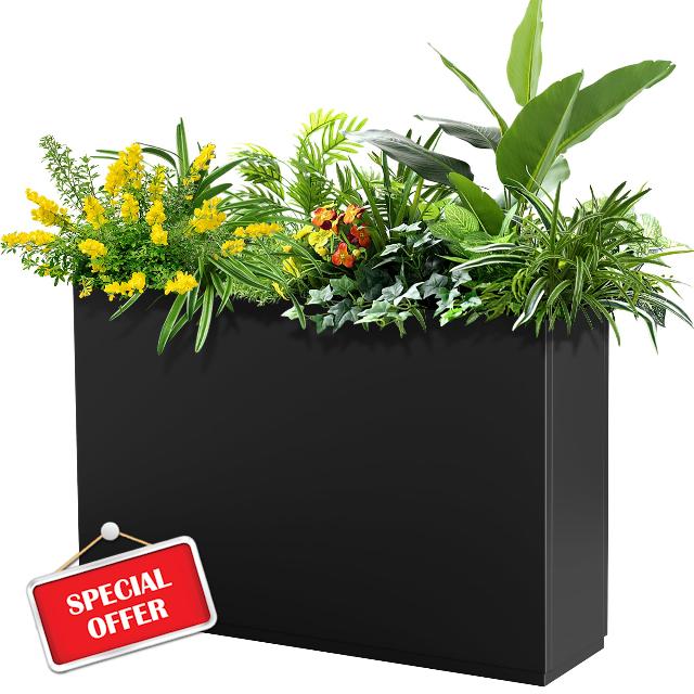 Metal Rectangular Planter Large Planters for Outdoor Plants